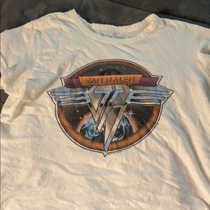 Cropped american eagle graphic Tee van halen